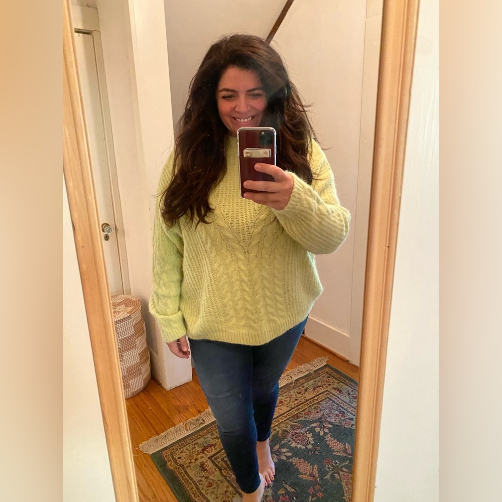 Bright yellow / green sweater